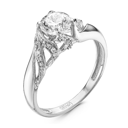 Кольцо из золота с камнем Бриллиант фото, цены