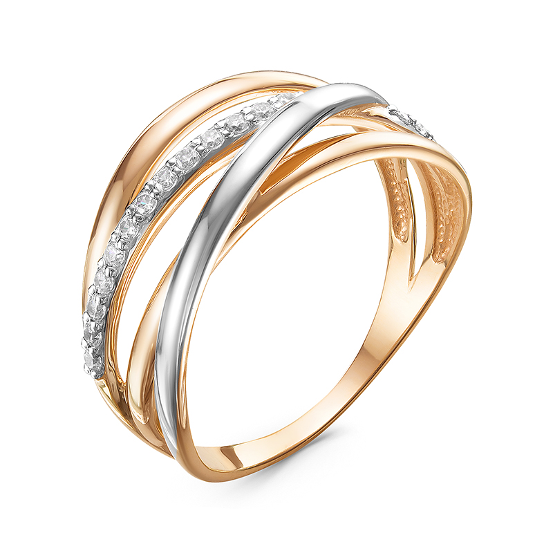 Кольцо из золота с камнем Фианит фото, цены