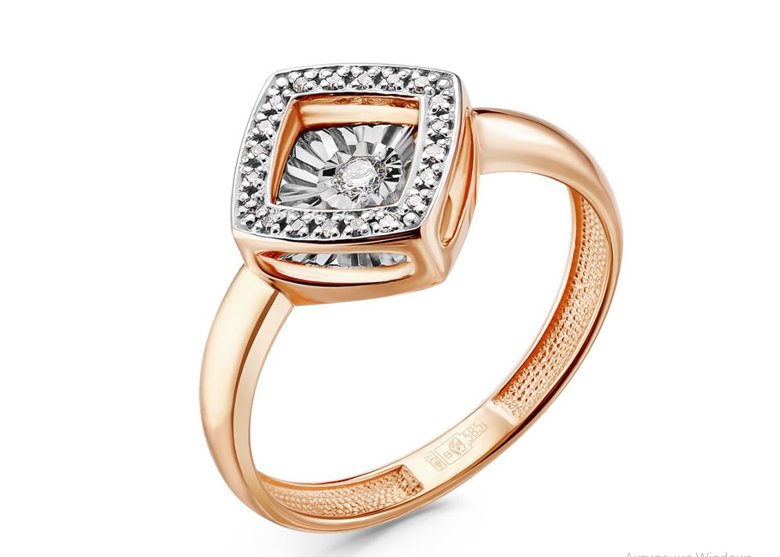 Кольцо из золота с камнем Бриллиант,  фото, цены