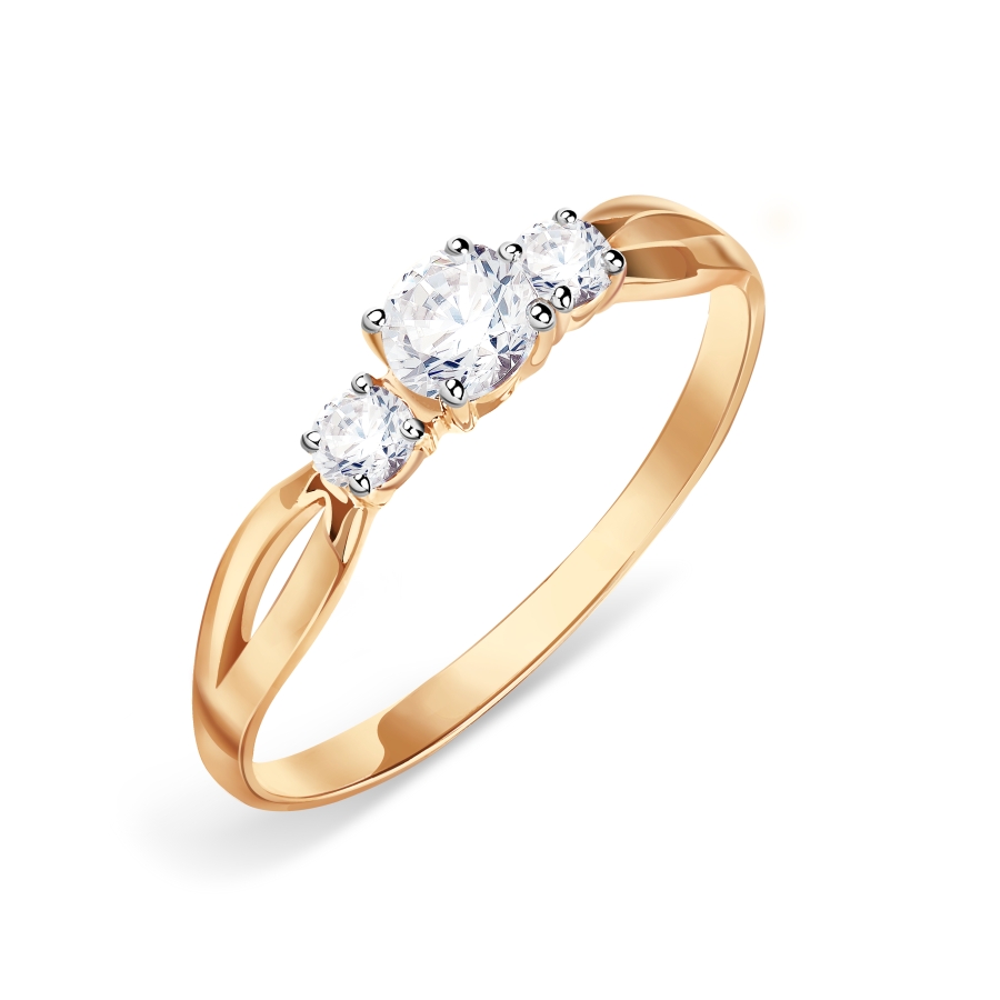 Кольцо из золота с камнем Кристалл "Сваровски" фото, цены