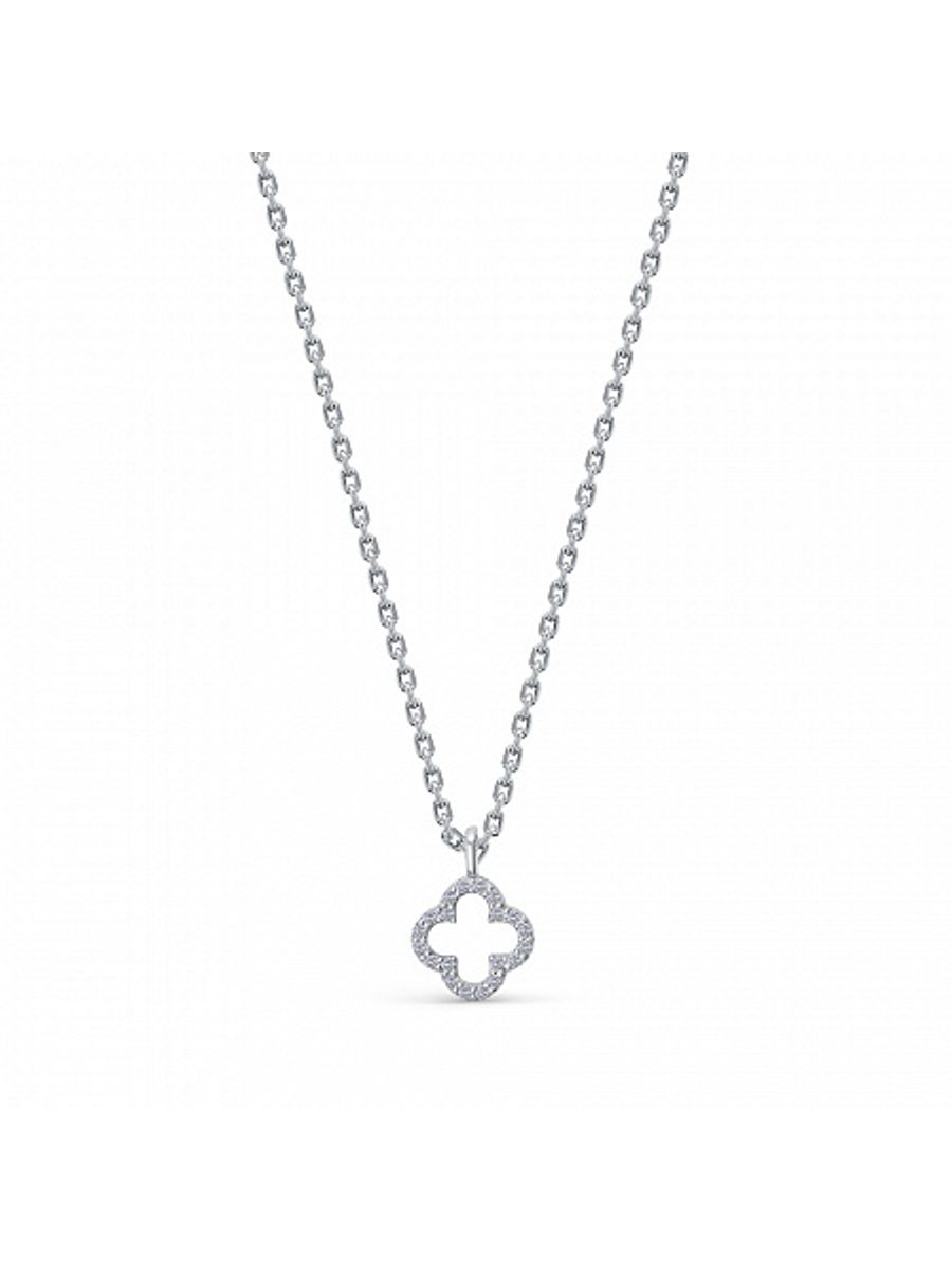 Колье из серебра с камнем Фианит фото, цены