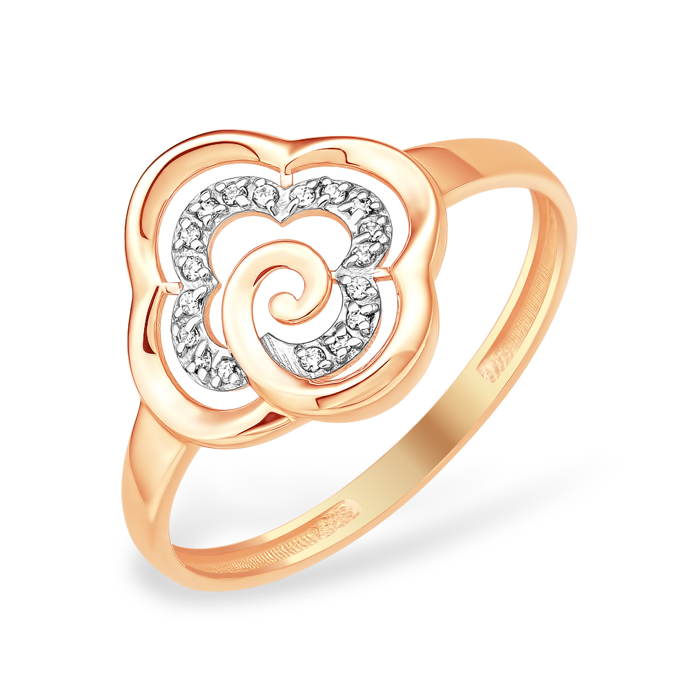 Кольцо из золота с камнем Фианит фото, цены