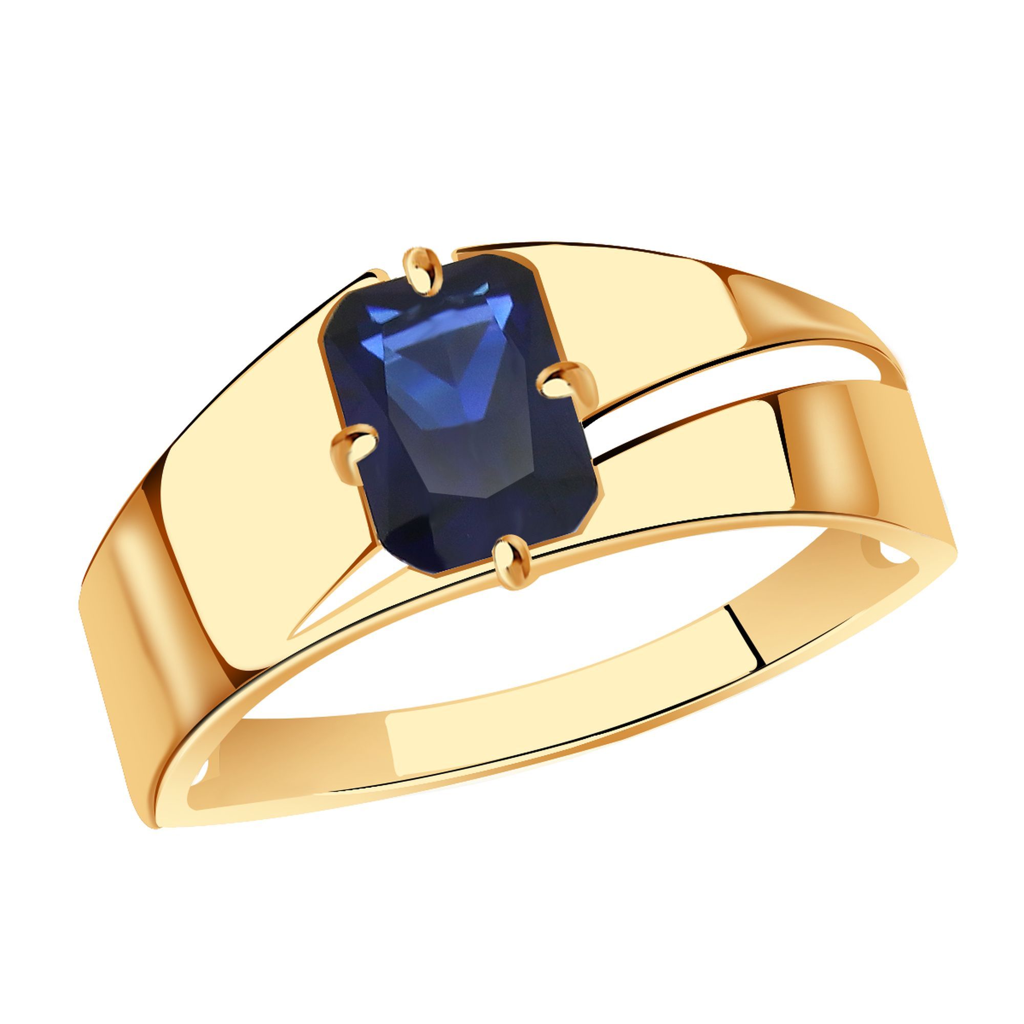 Кольцо из золота с камнем Лондон топаз фото, цены