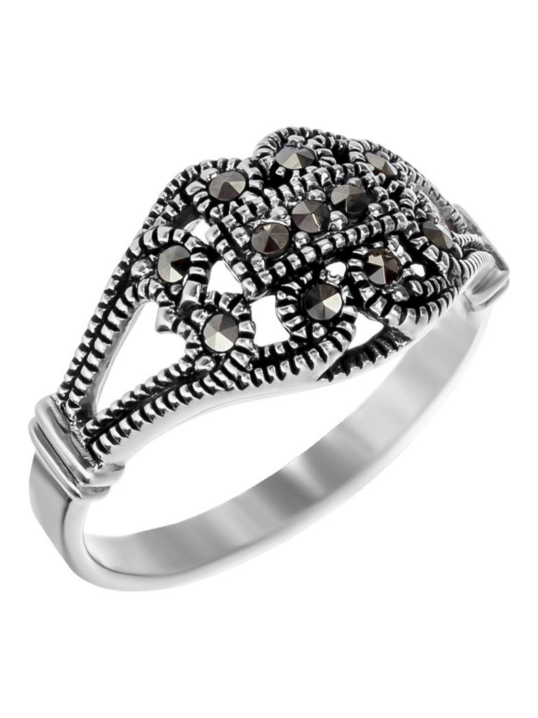 Кольцо из серебра с камнем Марказит фото, цены