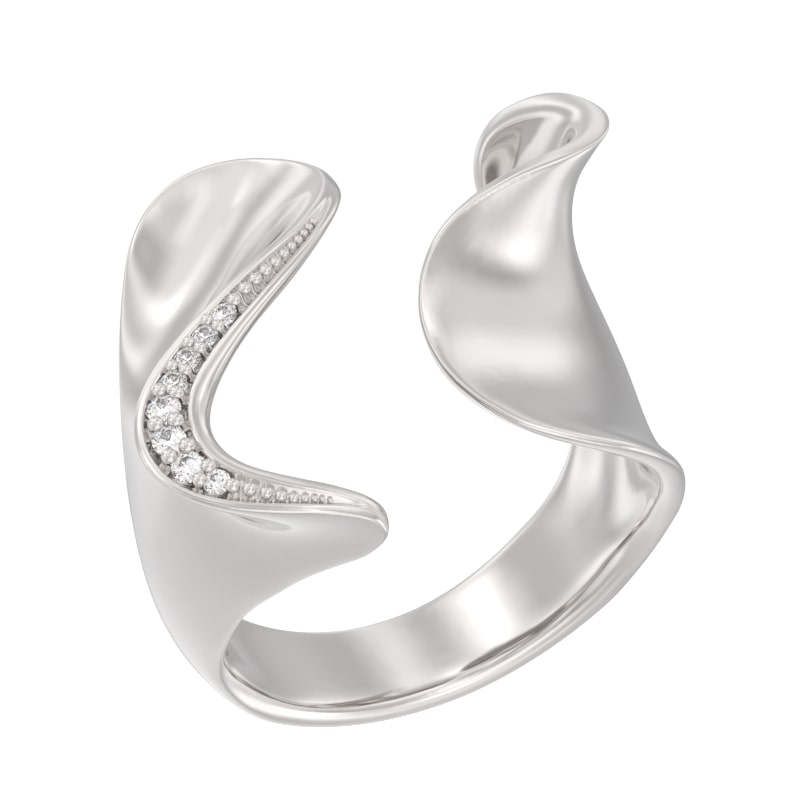 Кольцо из серебра с камнем Фианит фото, цены