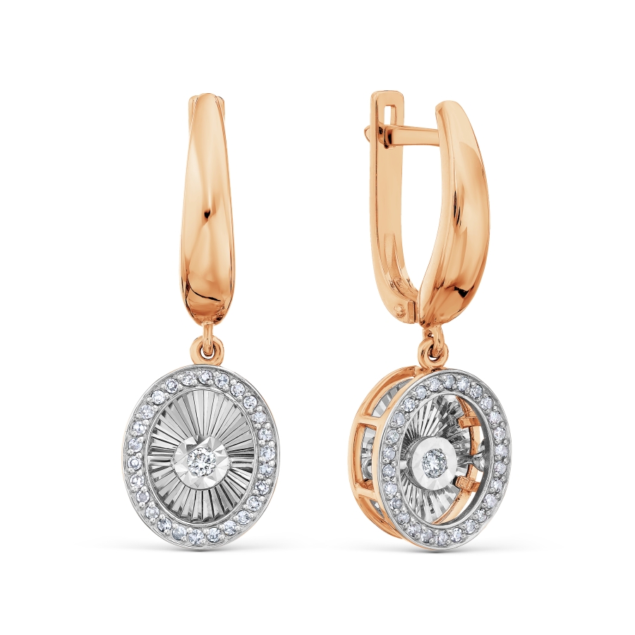 Серьги из золота с камнем Бриллиант,  фото, цены