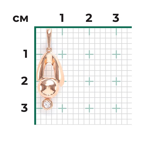 Подвеска из золота с камнем Топаз фото, цены