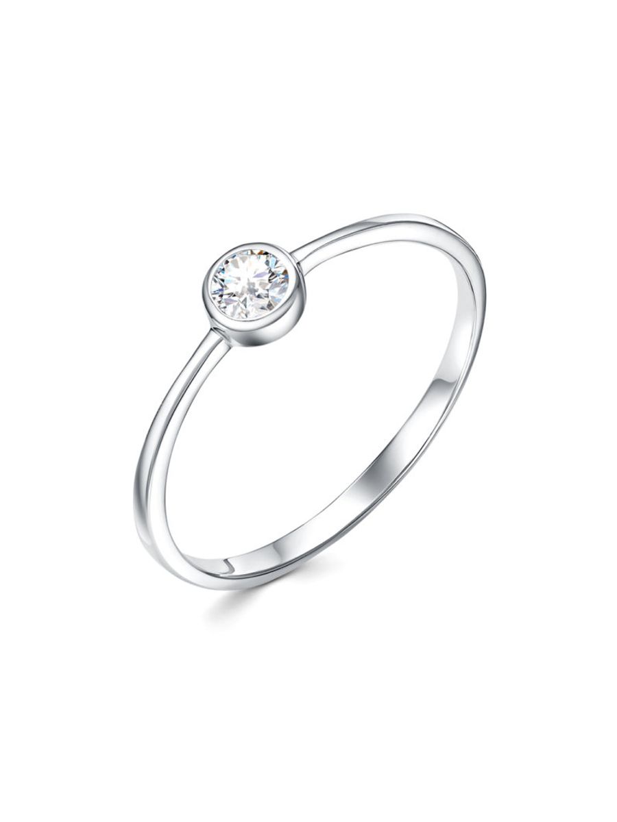 Кольцо из серебра с камнем Фианит фото, цены