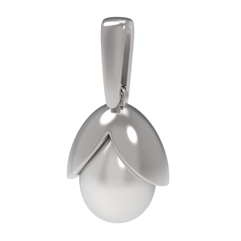 Кулон из серебра с камнем Жемчуг фото, цены