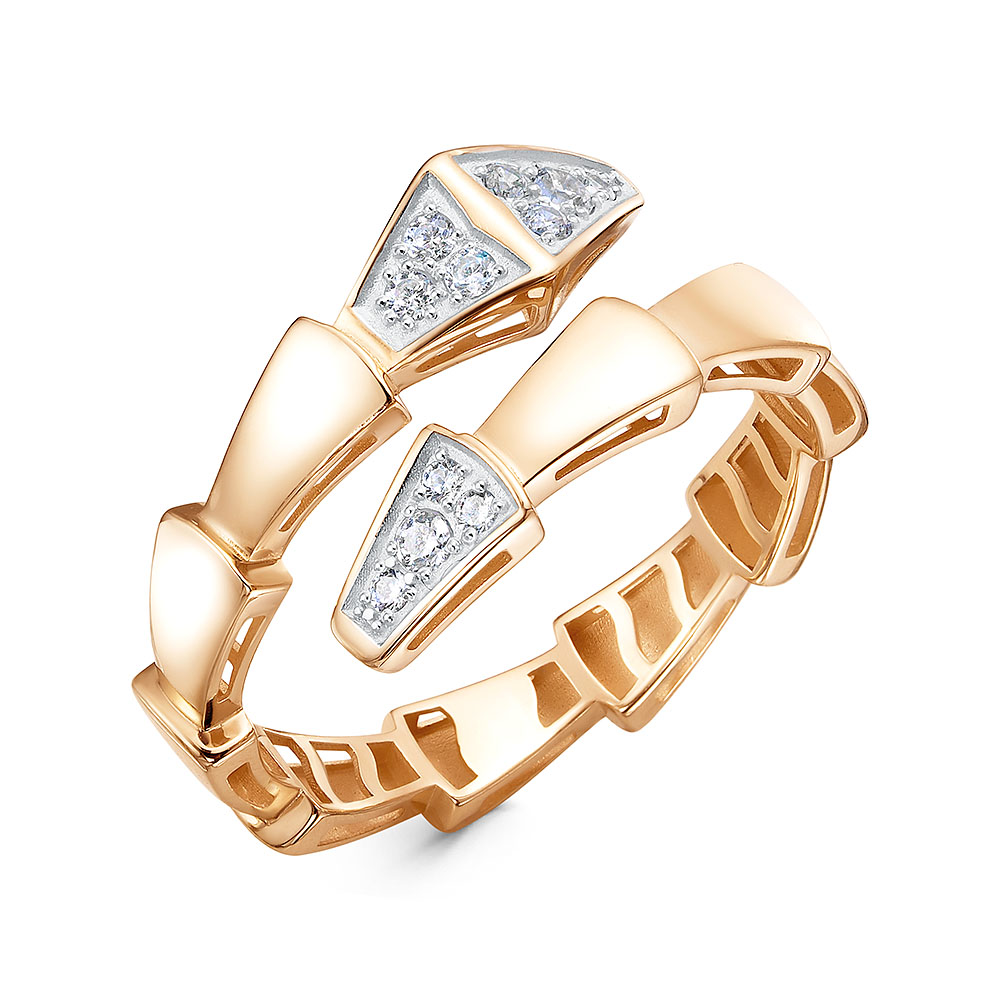 Кольцо из золота с камнем Фианит фото, цены