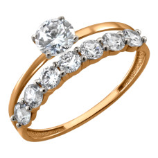 Кольцо из золота с камнем Фианит фото, цены