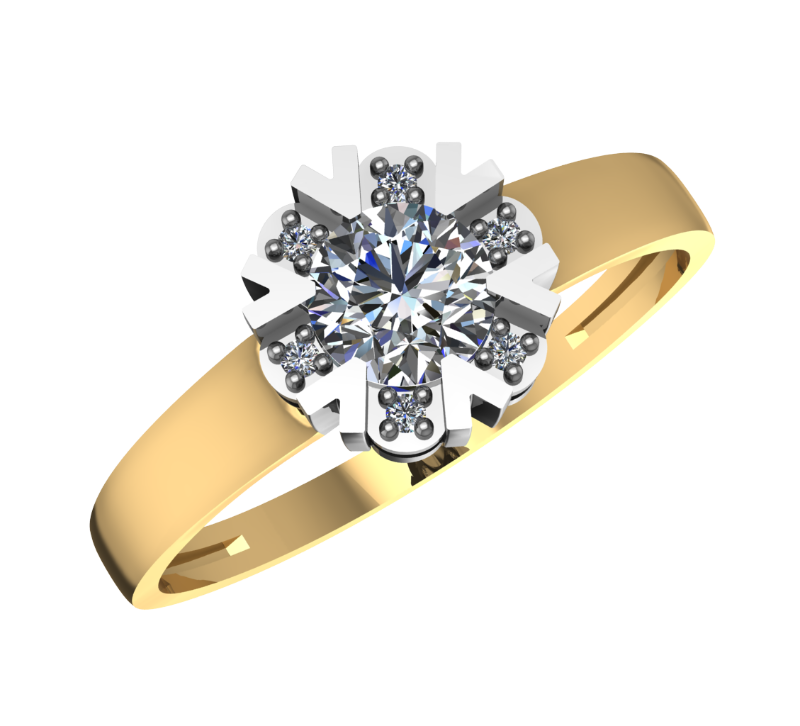 Кольцо из золота с камнем Фианит фото, цены