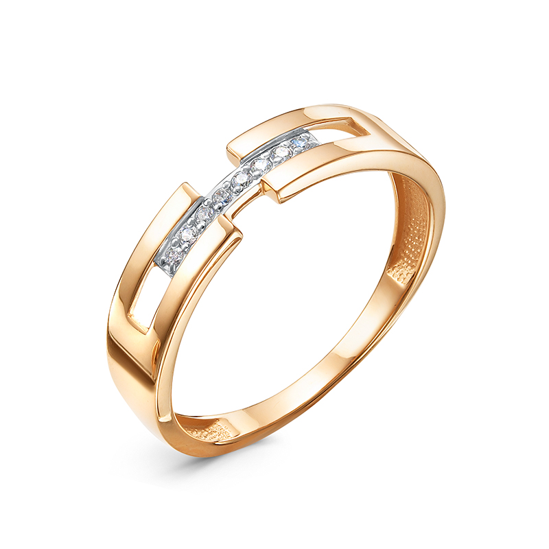 Кольцо из золота с камнем Фианит фото, цены