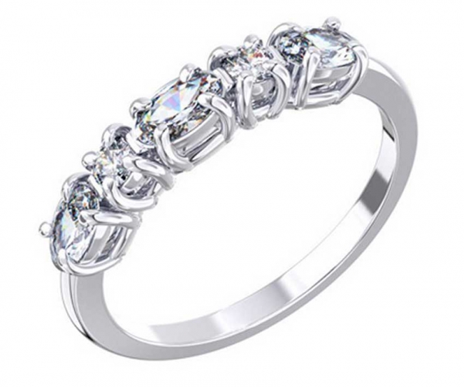 Кольцо из серебра с камнем Фианит фото, цены