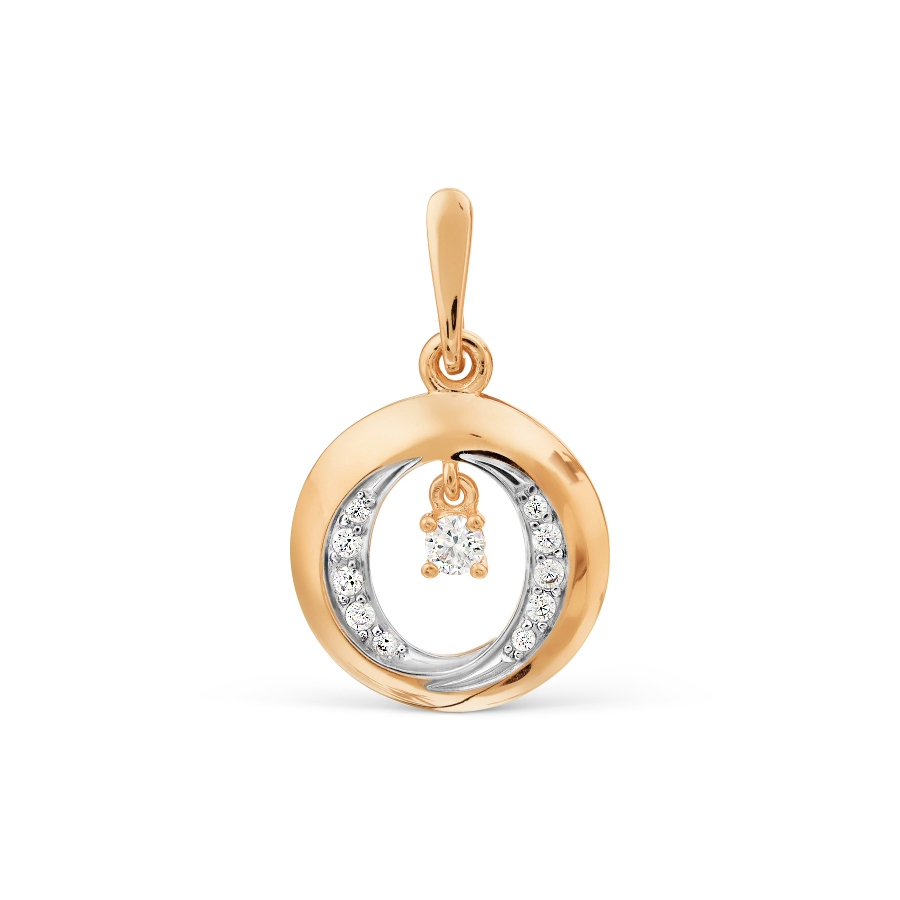 Подвеска из золота с камнем Фианит фото, цены