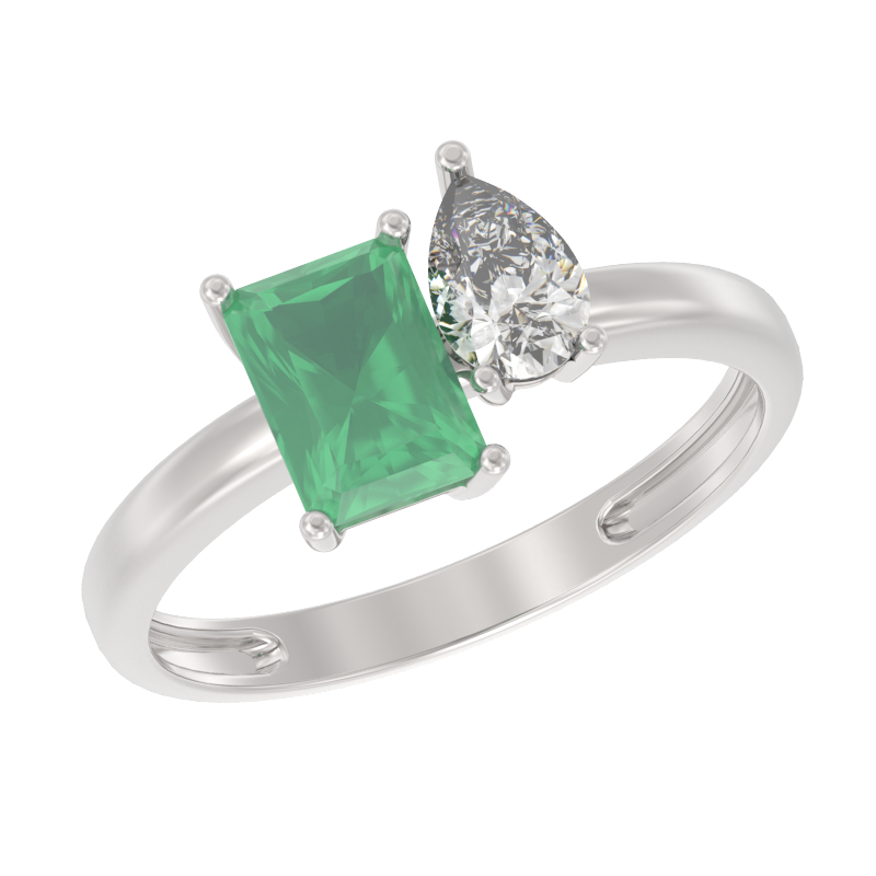 Кольцо из серебра с камнем Фианит, Агат фото, цены