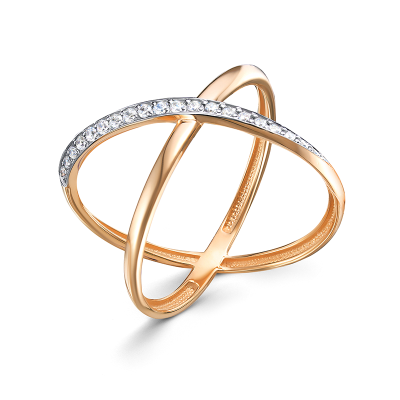 Кольцо из золота с камнем Фианит фото, цены