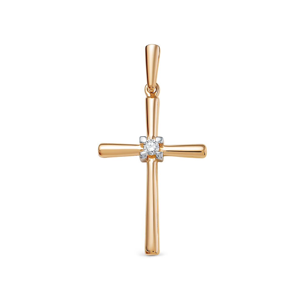 Подвеска из золота с камнем Бриллиант фото, цены