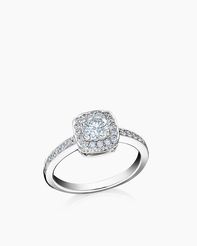 Кольцо из золота с камнем Бриллиант фото, цены