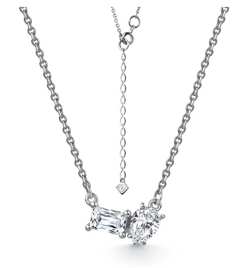 Колье из серебра с камнем Фианит фото, цены