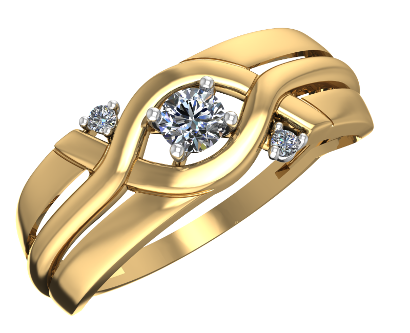 Кольцо из золота с камнем Фианит фото, цены