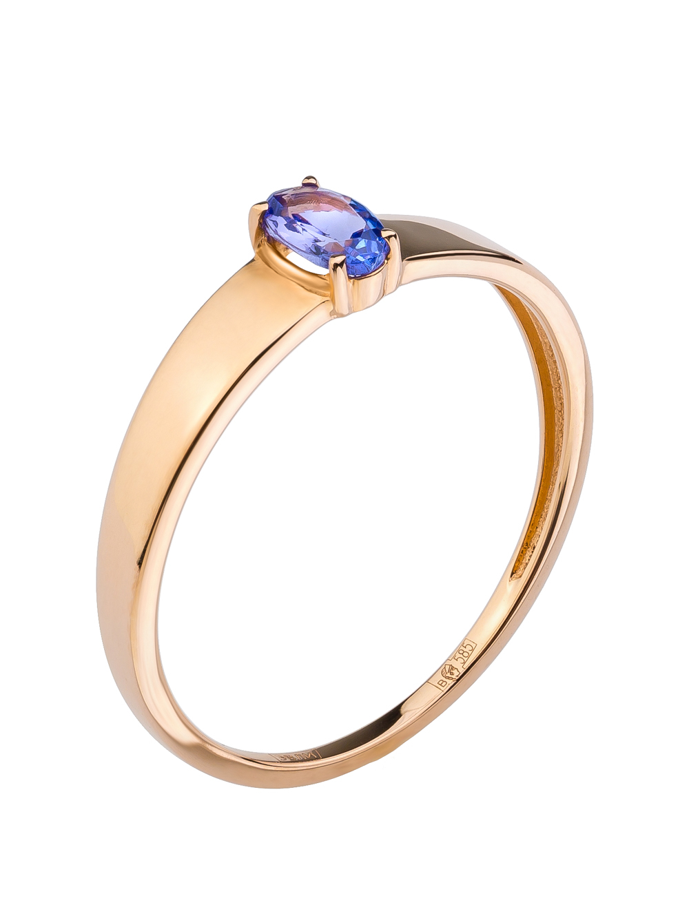 Кольцо из золота с камнем Танзанит фото, цены