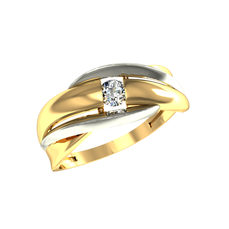 Кольцо из золота с камнем Фианит фото, цены