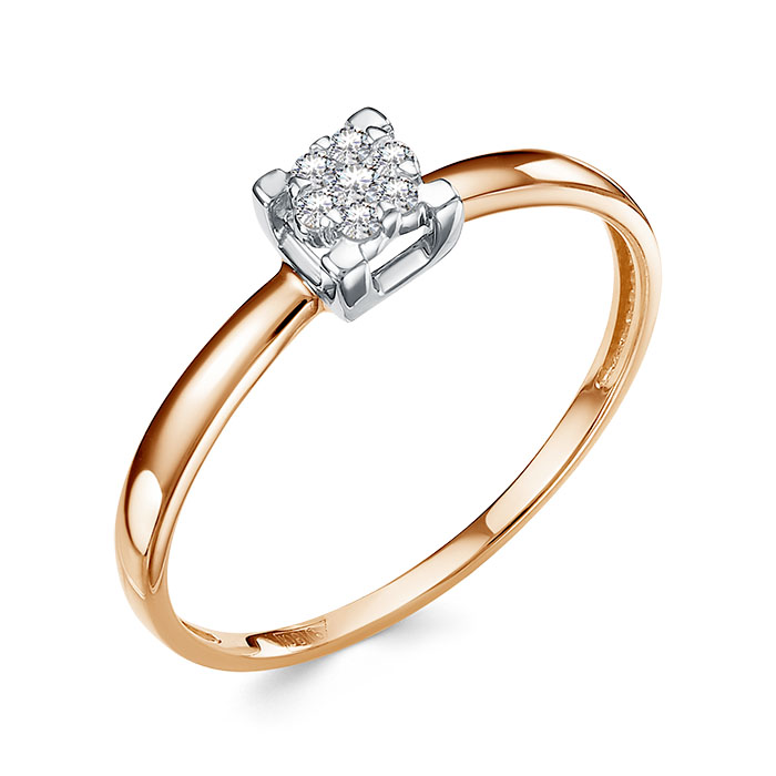 Кольцо из золота с камнем Бриллиант фото, цены