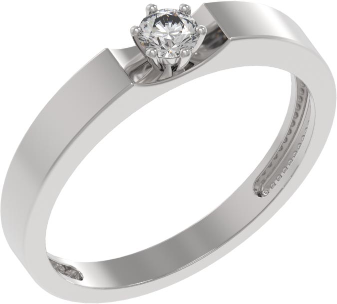 Кольцо из серебра с камнем Фианит фото, цены