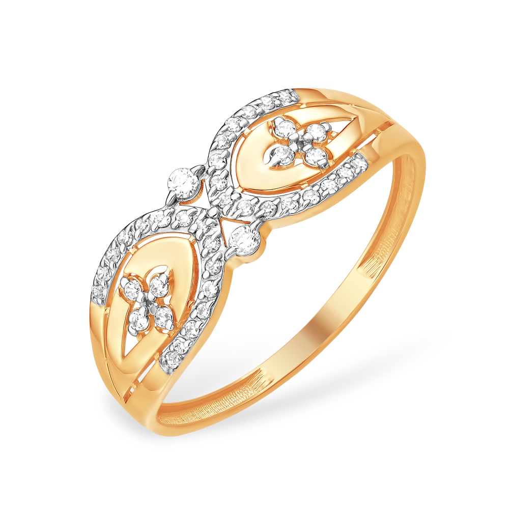 Кольцо из золота с камнем Фианит фото, цены