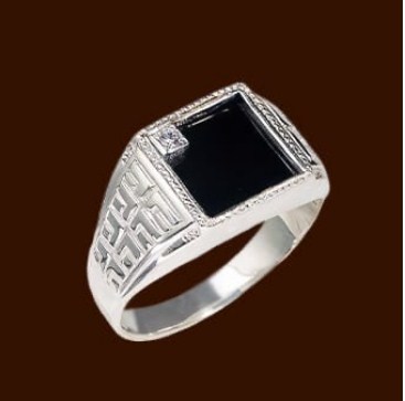 Печатка из серебра с камнем Фианит, Агат фото, цены