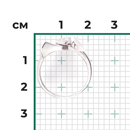 Кольцо из серебра с камнем Фианит фото, цены