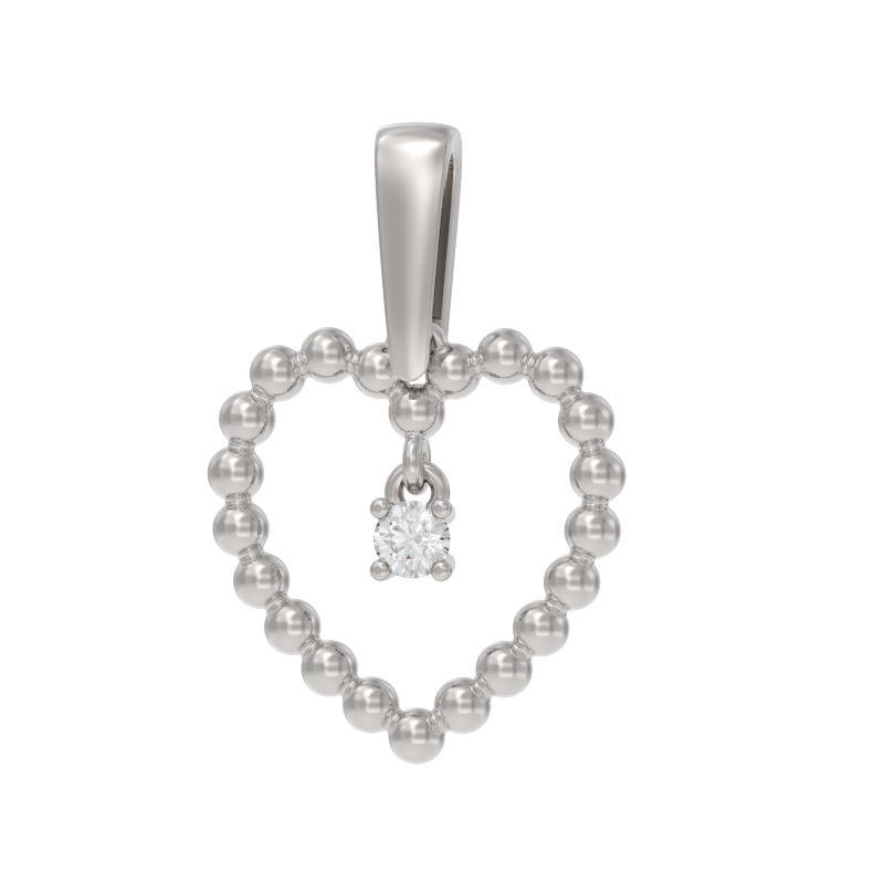 Подвеска из серебра с камнем Фианит фото, цены