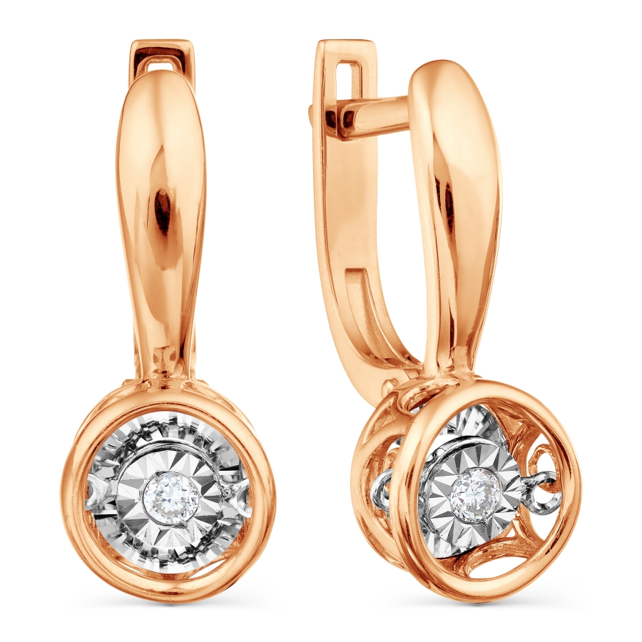 Серьги из золота с камнем  фото, цены