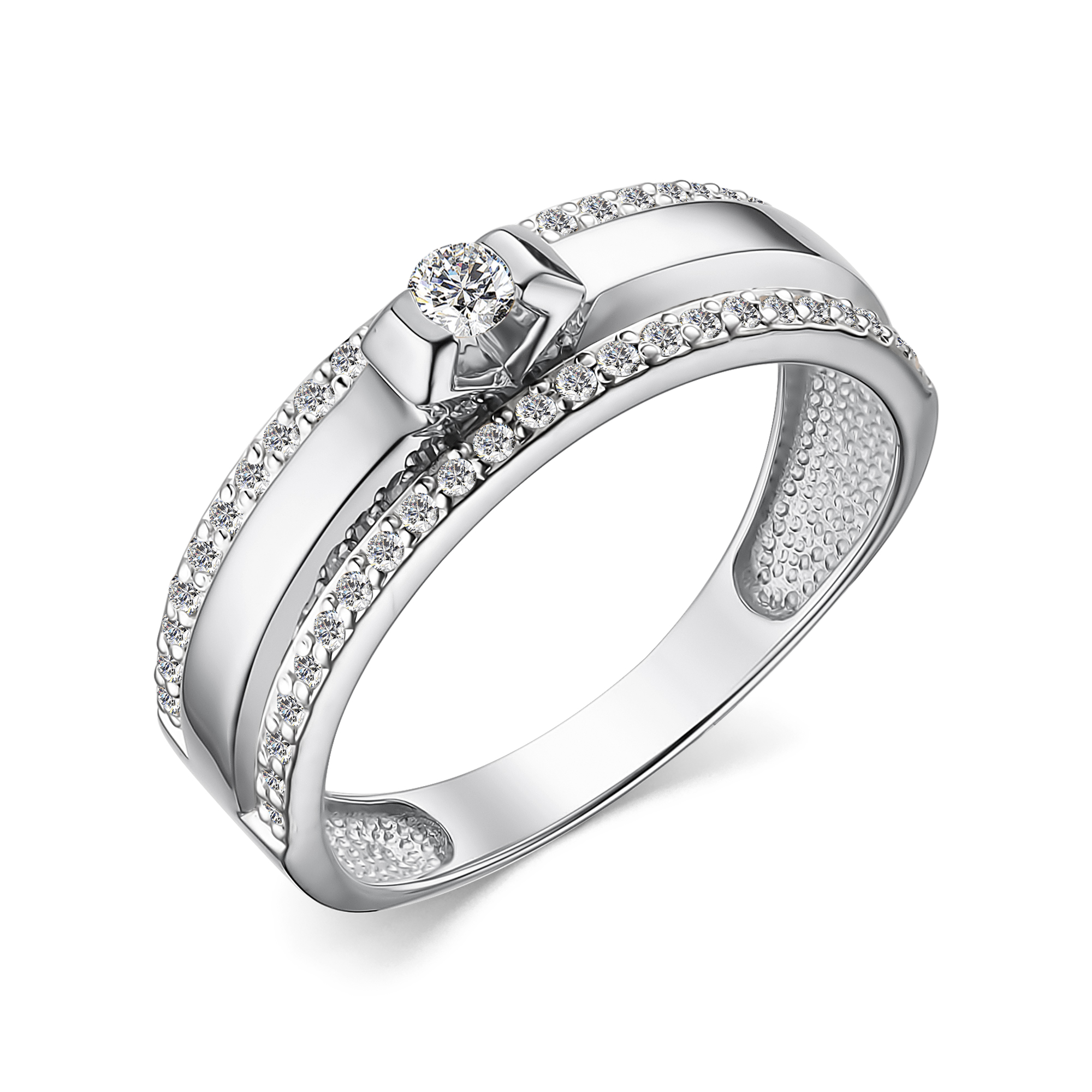 Кольцо из золота с камнем Бриллиант фото, цены