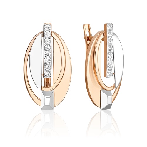 Серьги из золота с камнем Топаз фото, цены