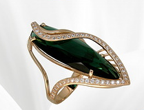 Кольцо из серебра с камнем Фианит, Кварц фото, цены