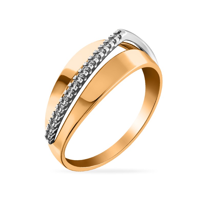 Кольцо из золота с камнем Фианит фото, цены