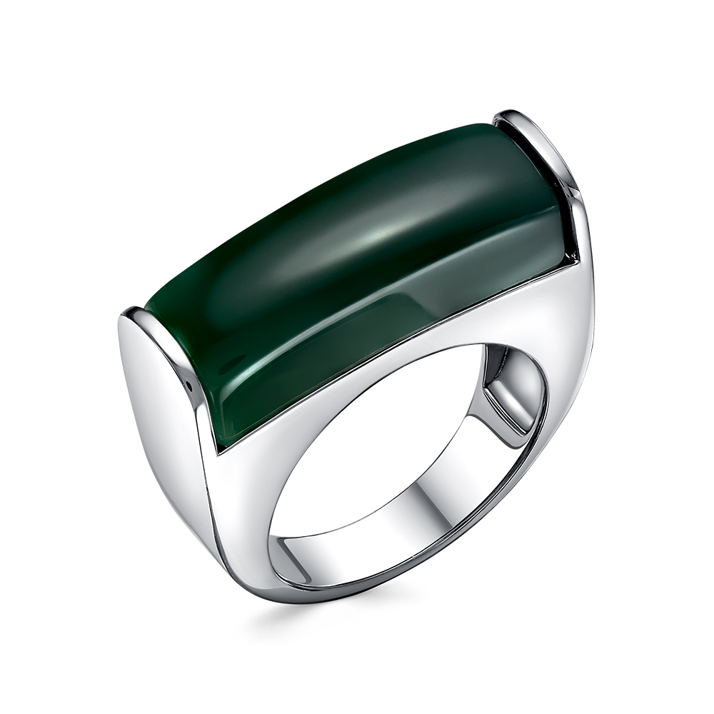 Кольцо из серебра с камнем Агат фото, цены