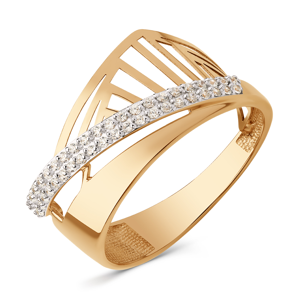 Кольцо из золота с камнем Фианит фото, цены