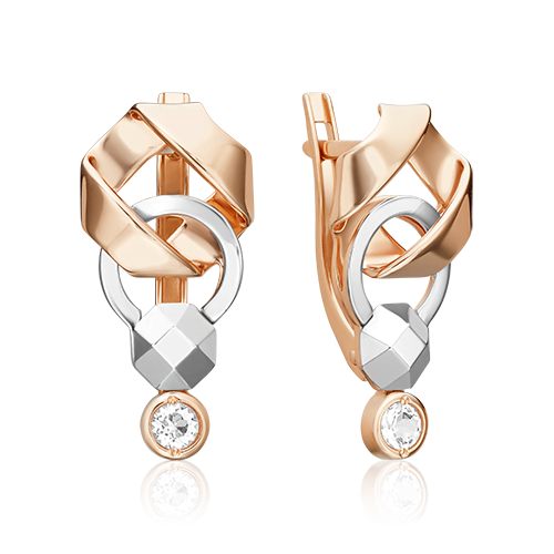 Серьги из золота с камнем Топаз фото, цены