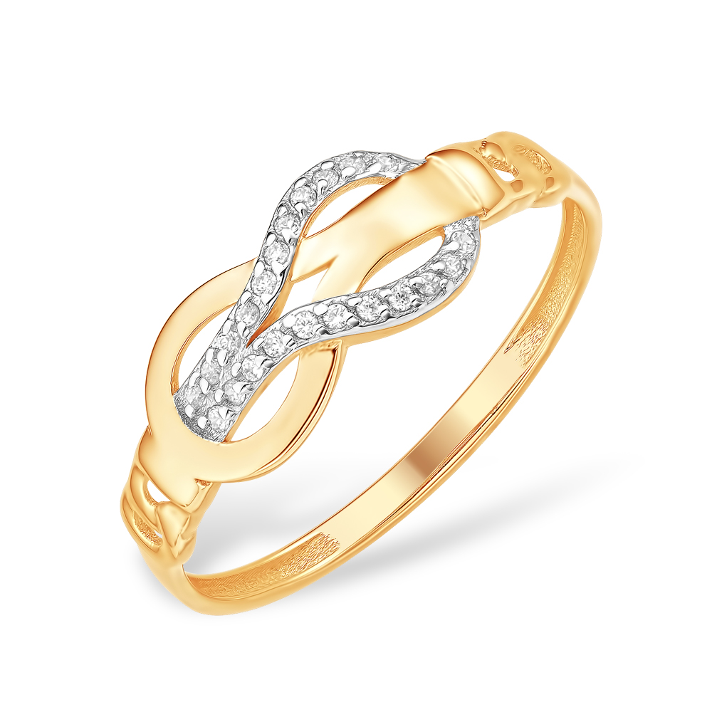 Кольцо из золота с камнем Фианит фото, цены