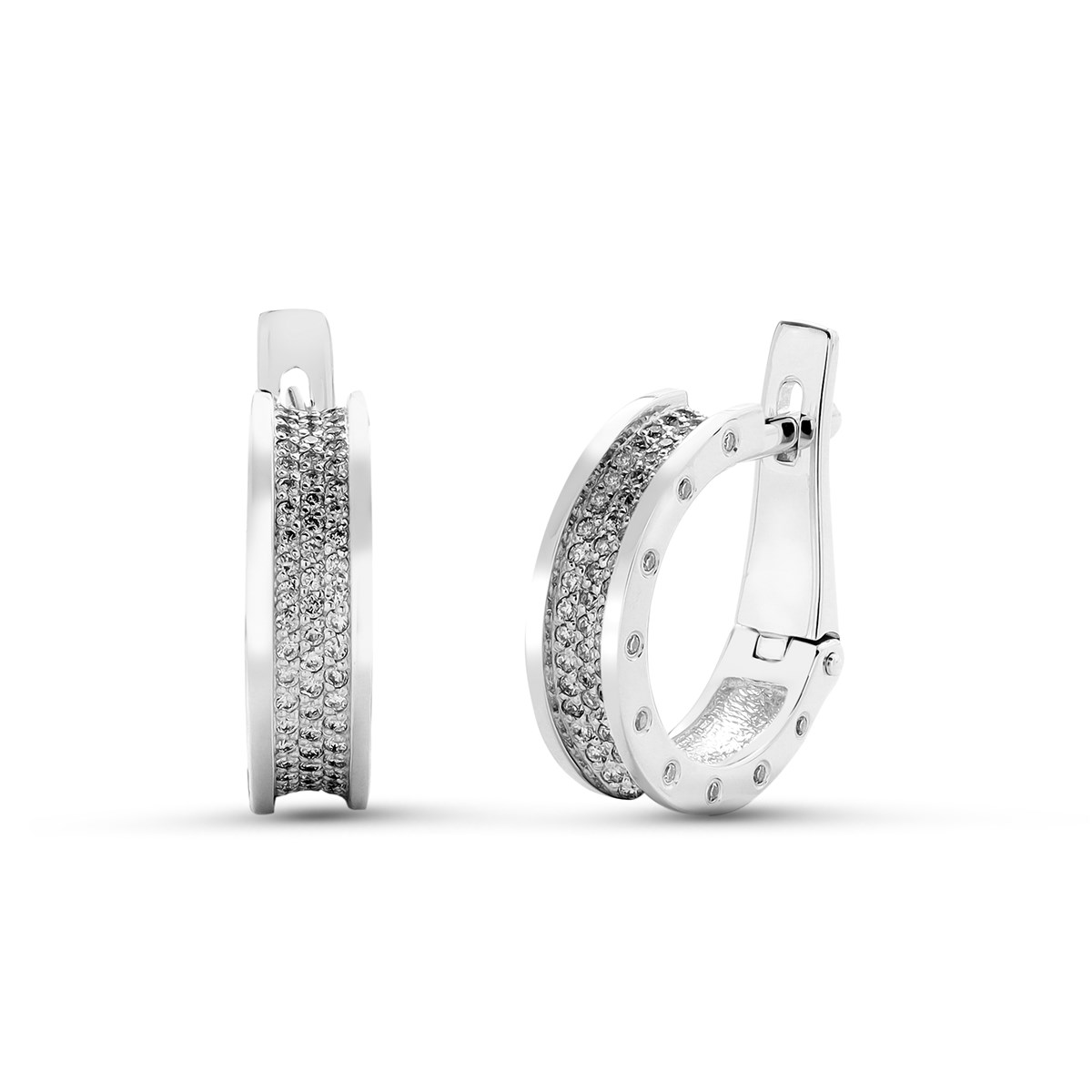 Серьги из золота с камнем Бриллиант фото, цены