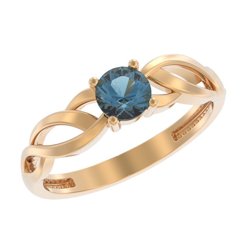 Кольцо из золота с камнем Топаз фото, цены