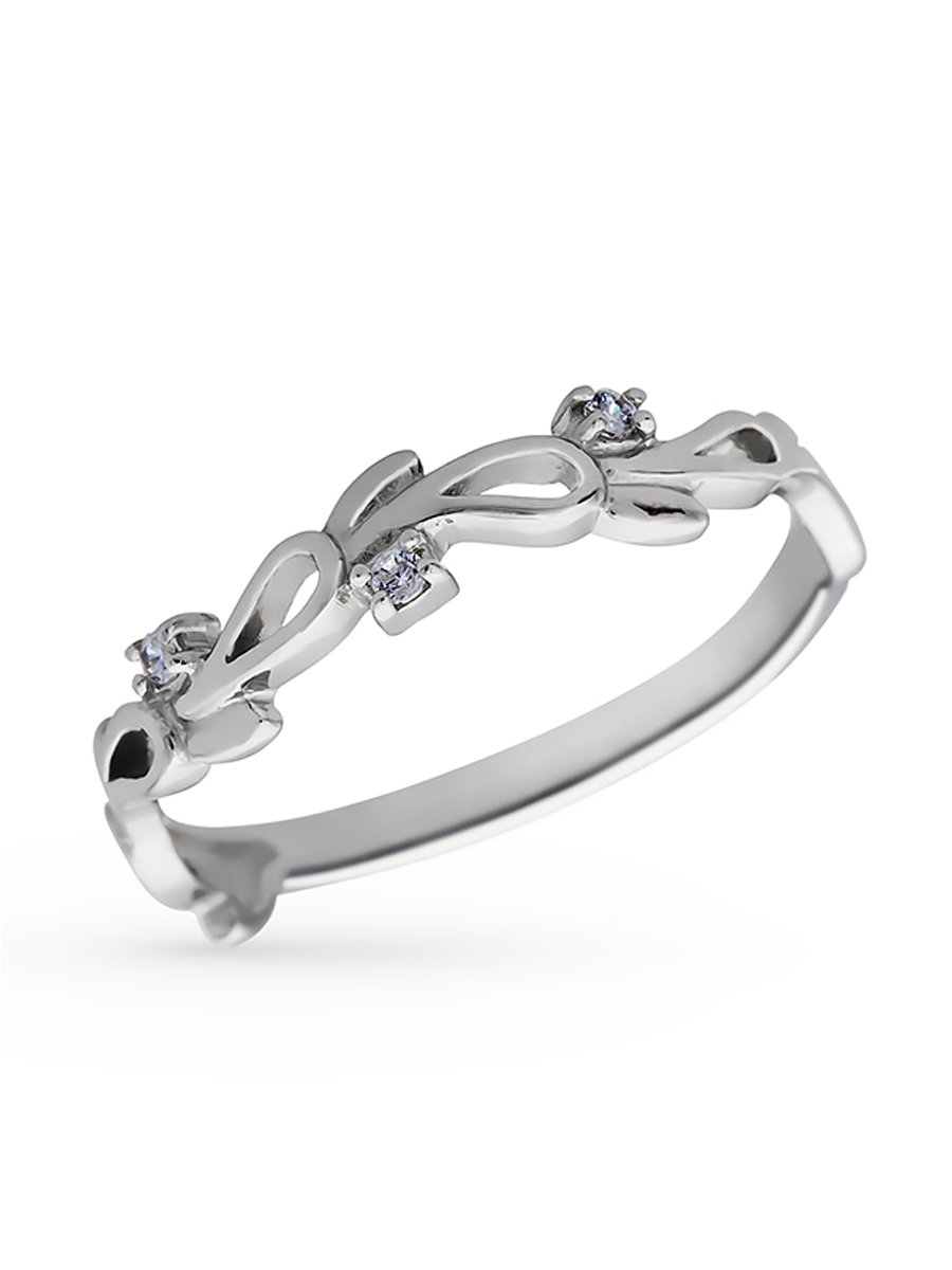 Кольцо из серебра с камнем Фианит фото, цены