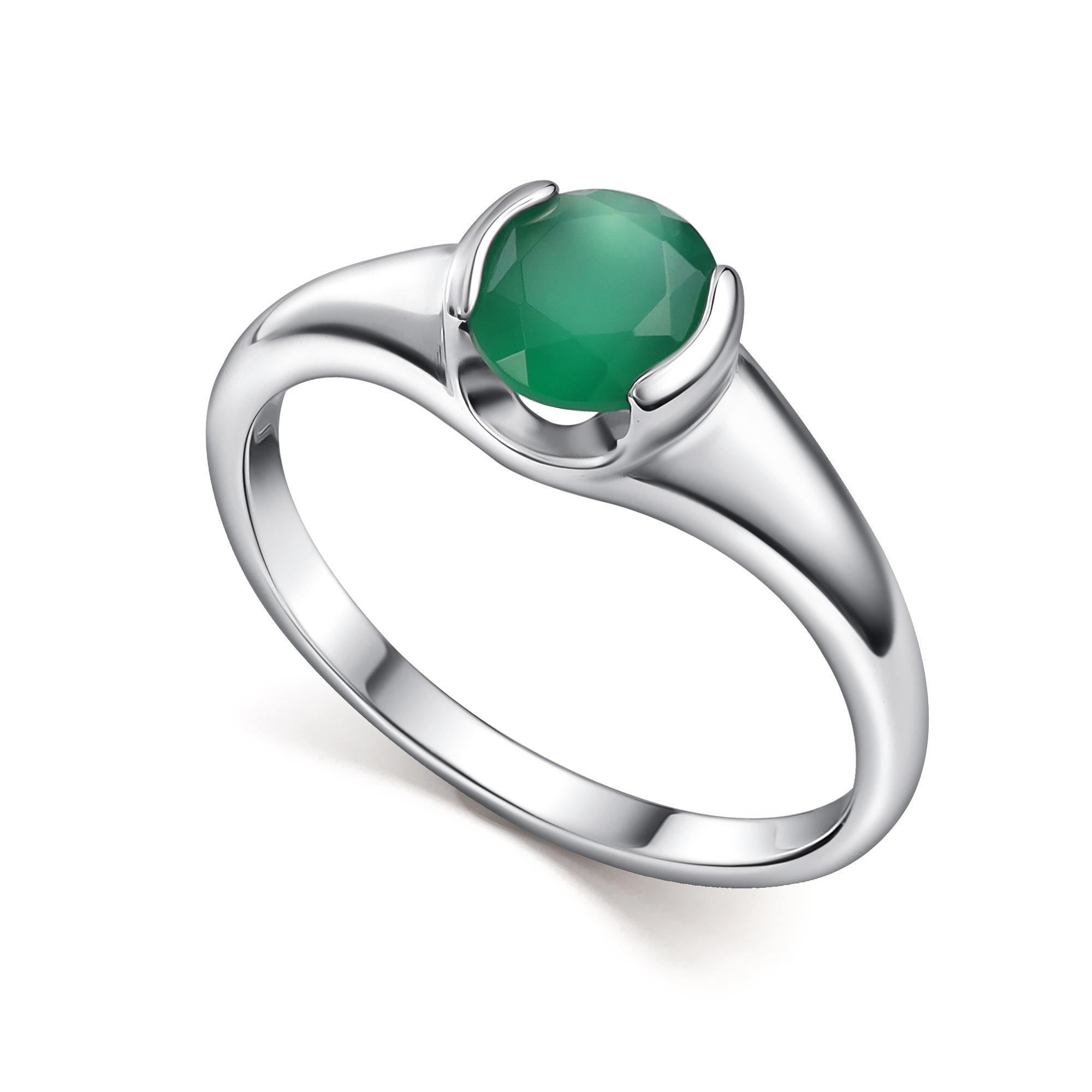 Кольцо из серебра с камнем Агат фото, цены