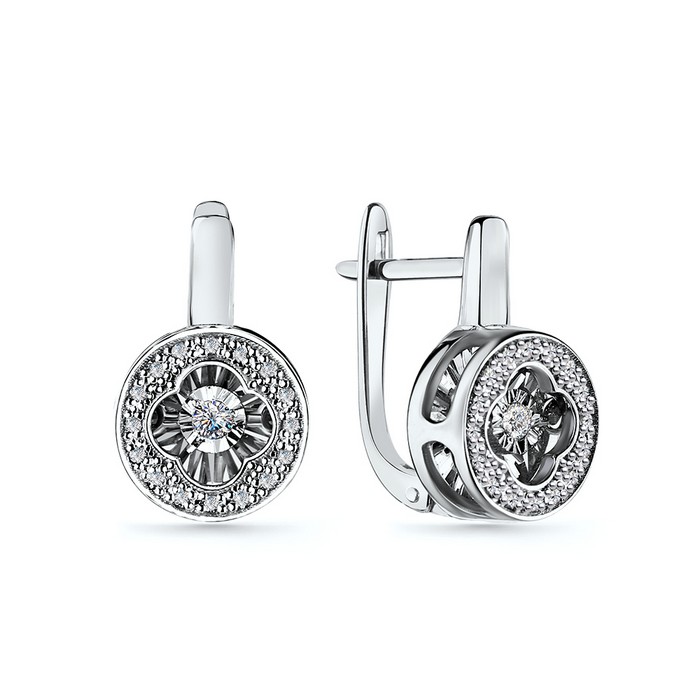 Серьги из золота с камнем Бриллиант,  фото, цены