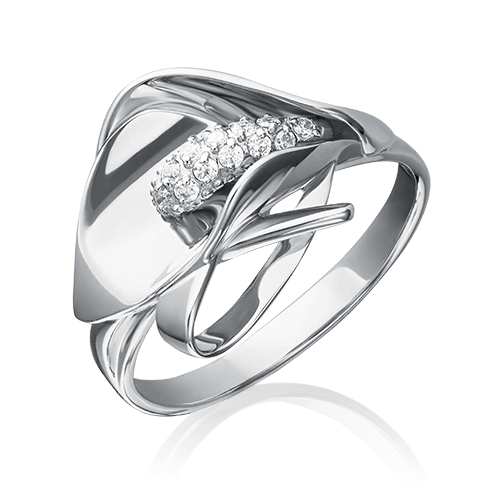 Кольцо из золота с камнем Фианит фото, цены