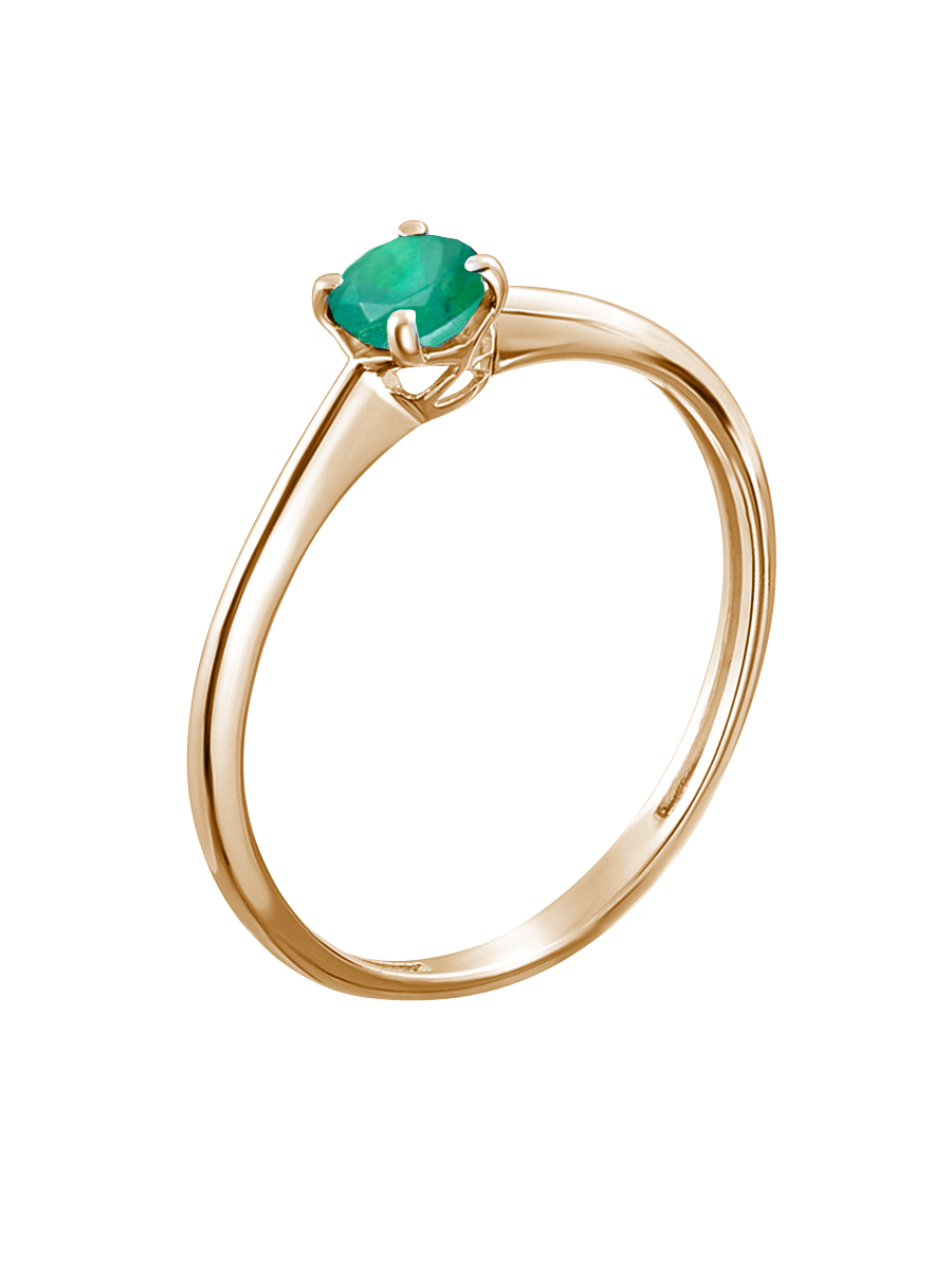 Кольцо из золота с камнем Изумруд фото, цены