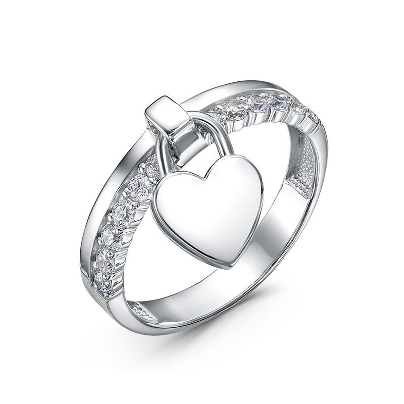 Кольцо из серебра с камнем Фианит фото, цены